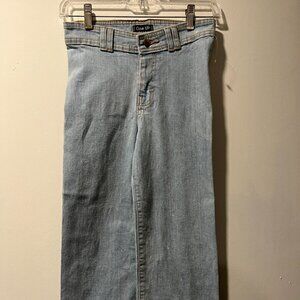 Girls Jeans One Up Denim Size Medium Youth 30" Length, Blue NEW